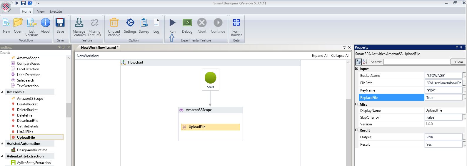 Amazon S3 Upload File Robility Docs